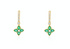 Emerald and diamond huggie earrings in 18k gold