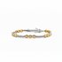 18k two-tone tennis bracelet with oval Fancy Yellow and round white diamonds