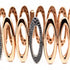 flexible black diamond bracelet in 18k rose gold with 2.27 carats
