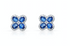 18k gold floral kyanite and diamond earrings
