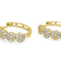 18k yellow gold flower diamond hoop earrings by Diamond Tales