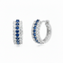 18k gold hoop earrings with rubies, sapphires, emeralds, and diamonds by Diamond Tales