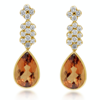 18k gold glamorous vintage diamond stud earrings by Diamond Tales