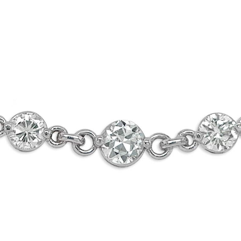 Graduated Diamond Chain Graduated Diamonds Chain Link Necklace – 18k White Gold | Diamond Tales