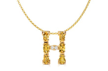 Load image into Gallery viewer, Pendant Letter H Initial 18kt Gold
