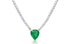 Heart emerald pendant tennis necklace in 18k gold – Diamond Tales