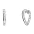 18k gold heart shape diamond baguette hoop earrings by Diamond Tales