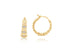 Illusion-set diamond hoop earrings in 18k yellow gold by Diamond Tales