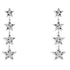 18k gold inline star diamond drop earrings by Diamond Tales
