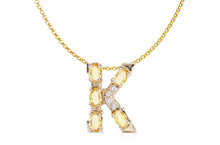 Load image into Gallery viewer, Pendant Letter K Initial 18kt Gold
