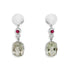 18k white gold lemon citrine earrings with small ruby and diamond accents by Diamond Tales