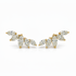 18k gold marquise diamond crawler earrings