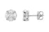 18k gold cluster earrings with marquise and princess-cut diamonds