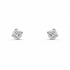 14k white gold mini stud earrings with two round diamonds