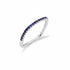 18k white gold half band ring with sapphire round gemstones by Diamond Tales