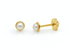 Mini pearl stud earrings in 18k gold – Diamond Tales