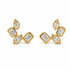 18k yellow gold earrings with mixed cut diamonds