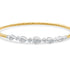 mixed gold diamond bangle bracelet in 14k gold with diamond accents