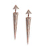 14k gold modern earrings with round brilliant diamonds by Diamond Tales