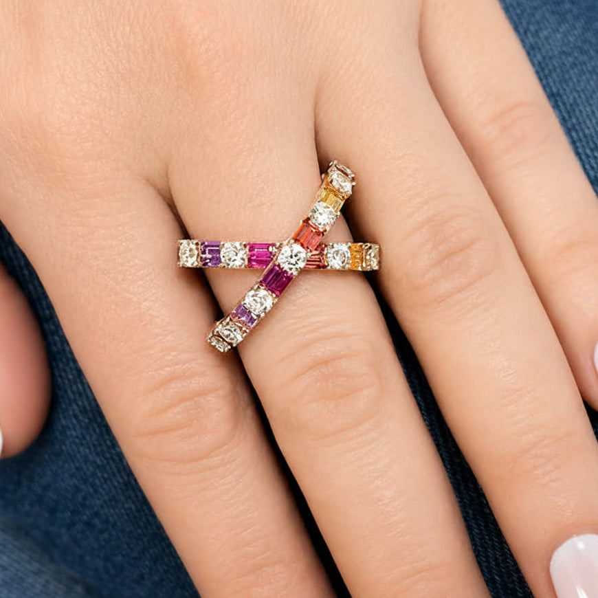 multicolor-gemstone-diamond-x-ring-18k-gold