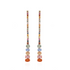 18k yellow gold multicolor sapphire line earrings with diamond accents by Diamond Tales