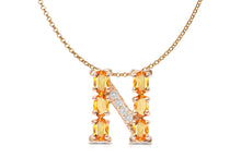 Load image into Gallery viewer, Pendant Letter N Initial 18kt Gold
