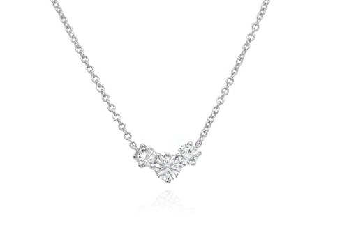 Necklace 14kt Gold & 3 Diamonds - Diamond Tales Fine Jewelry
