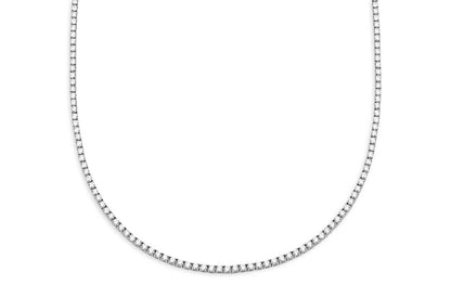 Necklace 14kt Gold Round Diamonds 5.50 cts Tennis - Diamond Tales Fine Jewelry