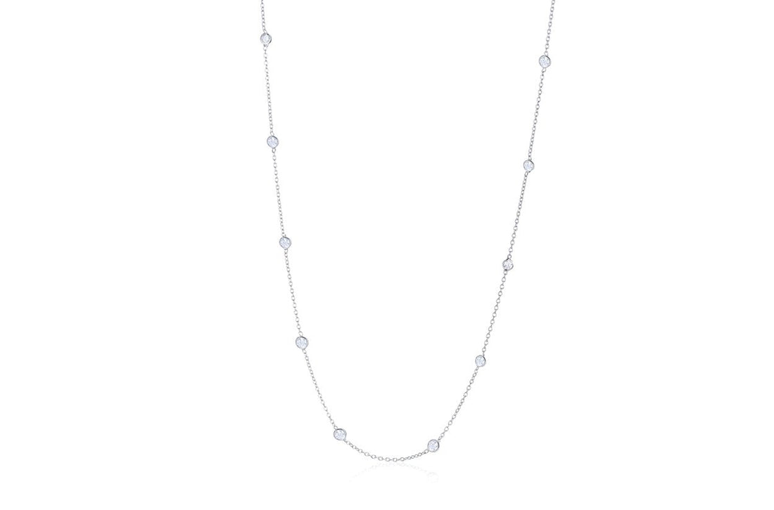 Necklace 18kt Gold Diamond by the Yard Chain 21.5 inches - Diamond Tales Fine Jewelry