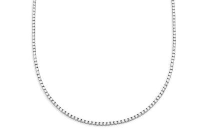 Necklace 14kt Gold SI1 G Diamonds 3.05cts Tennis