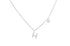 Necklace Initial Letter H White Gold with Diamond - Diamond Tales Fine Jewelry