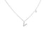 Necklace Initial Letter V White Gold with Diamond - Diamond Tales Fine Jewelry