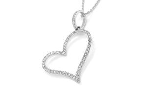 Necklace Large Heart Shape with Diamond - Diamond Tales Fine Jewelry