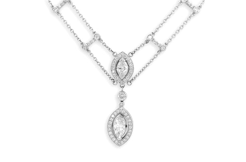Necklace Majestic GIA Platinum & Diamonds - Diamond Tales Fine Jewelry