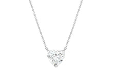 Load image into Gallery viewer, Necklace Platinum Heart Shape Diamond - Diamond Tales Fine Jewelry
