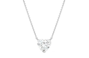 Necklace Platinum Heart Shape Diamond - Diamond Tales Fine Jewelry
