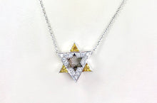 Load image into Gallery viewer, Necklace Star White Gold Yellow Sapphires &amp; Diamond - Diamond Tales Fine Jewelry
