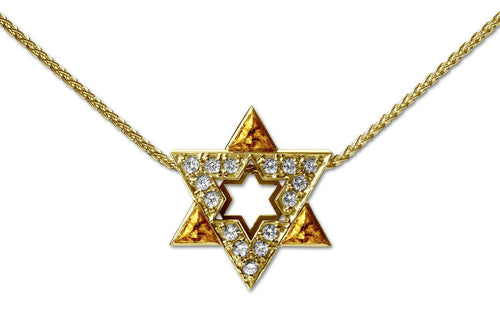 Necklace Star Yellow Gold Yellow Sapphires & Diamond - Diamond Tales Fine Jewelry