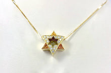 Load image into Gallery viewer, Necklace Star Yellow Gold Yellow Sapphires &amp; Diamond - Diamond Tales Fine Jewelry
