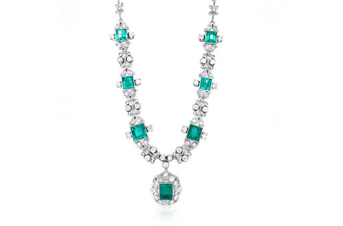 Necklace Unique Masterpiece Chivor Emerald - Diamond Tales Fine Jewelry