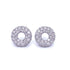 18k white gold Orbit earrings with circular design and 1.15 cts of diamonds