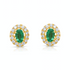 Oval gemstone earrings with removable diamond jackets in 18k gold – Diamond Tales