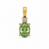 14k yellow gold necklace with 0.76 ct oval tsavorite garnet and diamond