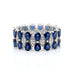 pear blue sapphire and diamond ring in 14k gold