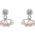 18k gold pearl and diamond jacket earrings by Diamond Tales