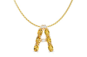 Pendant Letter A Initial 18kt Gold - Diamond Tales Fine Jewelry