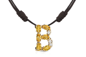 Pendant Letter B Initial 18kt Gold - Diamond Tales Fine Jewelry