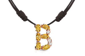 Pendant Letter B Initial 18kt Gold - Diamond Tales Fine Jewelry