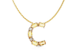 Pendant Letter C Initial 18kt Gold - Diamond Tales Fine Jewelry