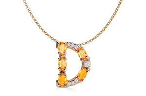 Pendant Letter D Initial 18kt Gold - Diamond Tales Fine Jewelry